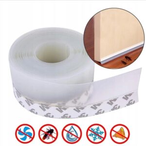 Uszczelka do okien drzwi samoprzylepna bezbarwna 4metry