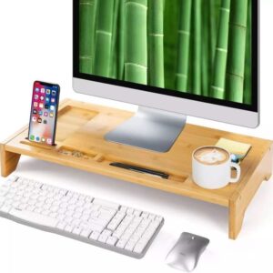 Bambusowa podstawka pod monitor
