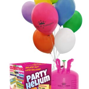 Butla z helem na 50 szt. balonów + balony