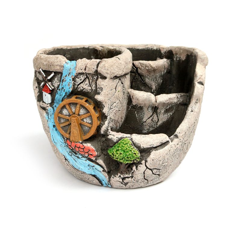 dekoracyjna-ceramiczna-doniczka-donica-z-krajobrazem-kolo-wodne-kolor-kamiennycd125885e09f492f9666ebfbebbb93ee