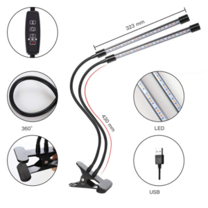 Lampa LED do uprawy roślin w domu lub gabinecie