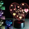 Lampka nocna 3D LED "I LOVE YOU" mała