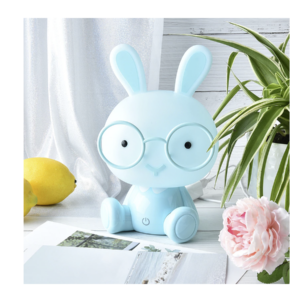 Lampka nocna dla dzieci Królik światło LED - niebieska
