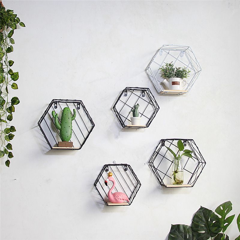 szesciokatna-polka-dekoracyjna-styl-loft-czarna-ii742dec16a5534c0f85ff754265c23e2c