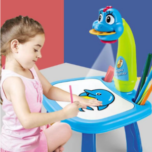 Wielofunkcyjny projektor / rzutnik do nauki rysowania - niebieski dinozaur