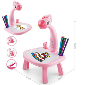 Wielofunkcyjny projektor / rzutnik do nauki rysowania - różowa żyrafa