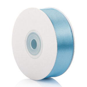 Wstążka satynowa 27 metrów x 25 mm niebieska