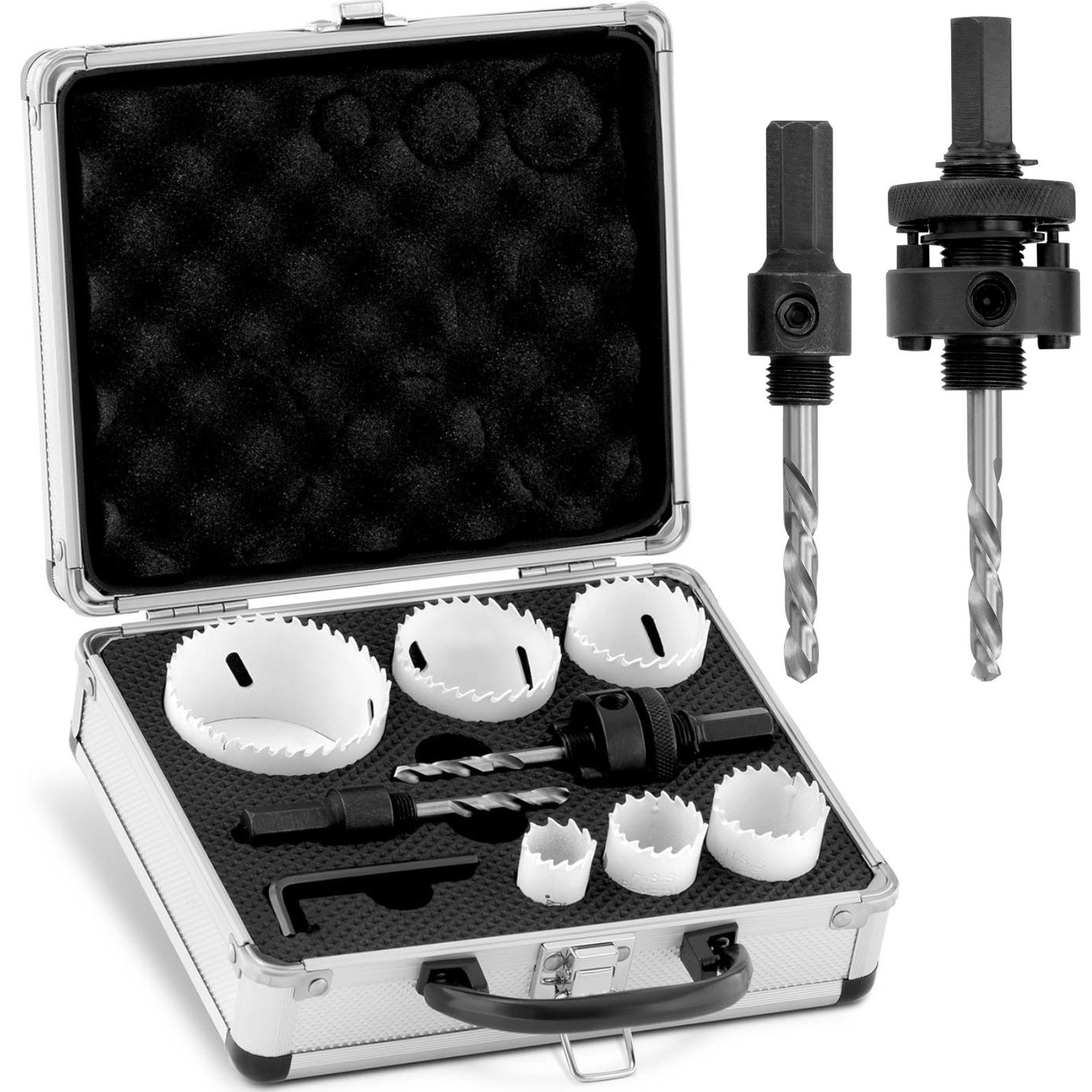 10061802-zestaw-otwornic-wiertel-bimetalowych-z-adapterami-10-szt-walizka-ean-4062859038975-hurtownia-zielona-gora