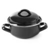 Garnek do zup i sosów z pokrywką czarny 0,6 l - Hendi 625705