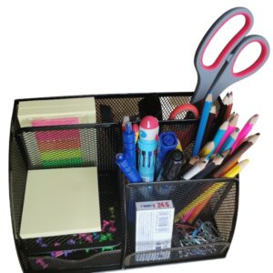 Organizer na biurko z 6 komorami i szufladką